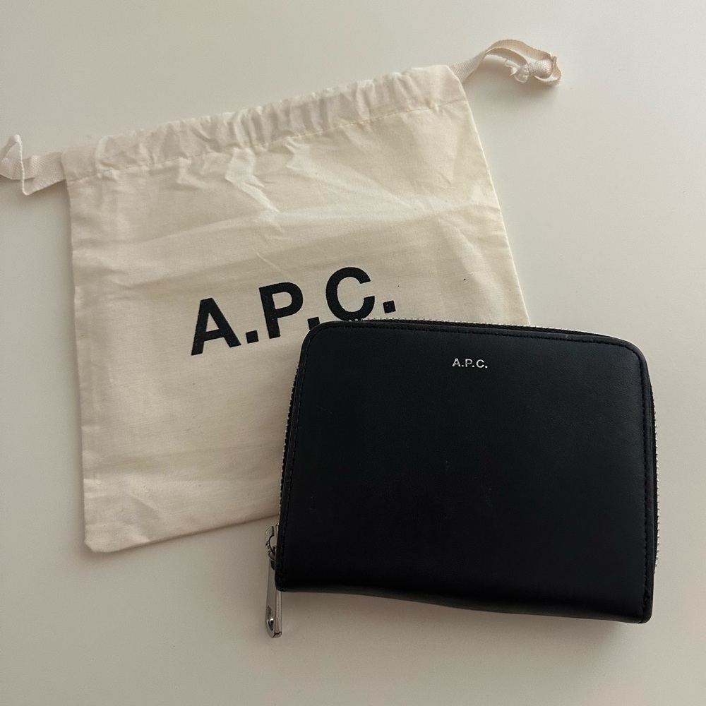 A.P.C. Emmanuel Black Zip-Around Wallet